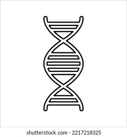 DNA icon in trendy flat design, on white background.