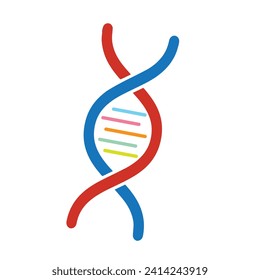 DNA icon in trendy flat design
