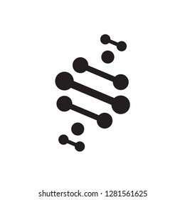 DNA icon in trendy flat style 