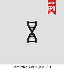 Dna icon in trendy isolated on grey background.Vector illustration.