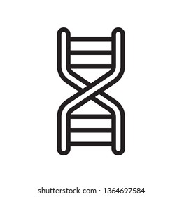 Dna icon in trendy outline style design. Vector graphic illustration. Dna icon for website design, logo, app, and ui. Editable vector stroke. Pixel perfect. EPS 10.