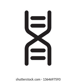 Dna icon in trendy outline style design. Vector graphic illustration. Dna icon for website design, logo, app, and ui. Editable vector stroke. Pixel perfect. EPS 10.