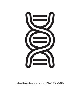 Dna icon in trendy outline style design. Vector graphic illustration. Dna icon for website design, logo, app, and ui. Editable vector stroke. Pixel perfect. EPS 10.