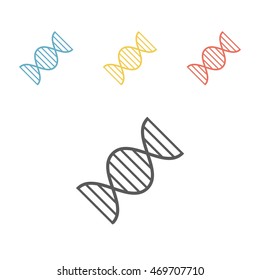 DNA icon vector
