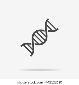 DNA icon. Vector concept illustration for design.