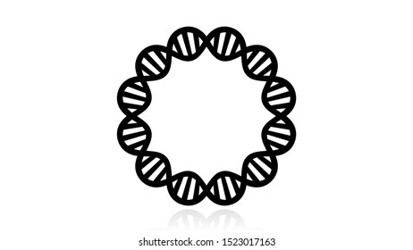 DNA icon vector design. DNA frame