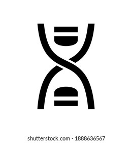 Dna icon vector design illustration This Chromosome icon is in Solid style available to download as EPS 10 simple design , perfect for all project