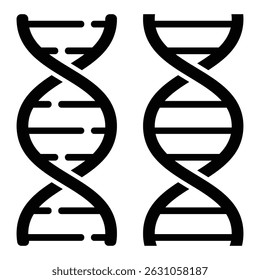DNA icon vector. DNA design in medical, DNA sign molecules helix, on white background. DNA symbol. Vector illustration.
