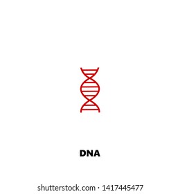 dna icon. dna vector design. sign design. red color