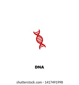 dna icon. dna vector design. sign design. red color