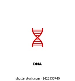 dna icon. dna vector design. sign design. red color