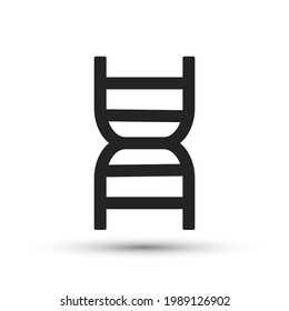 Elemento vector de icono de ADN para el diseño de moda. Pictograma simple para concepto móvil y aplicaciones web. Icono de genética de línea de vector aislado en un fondo blanco.