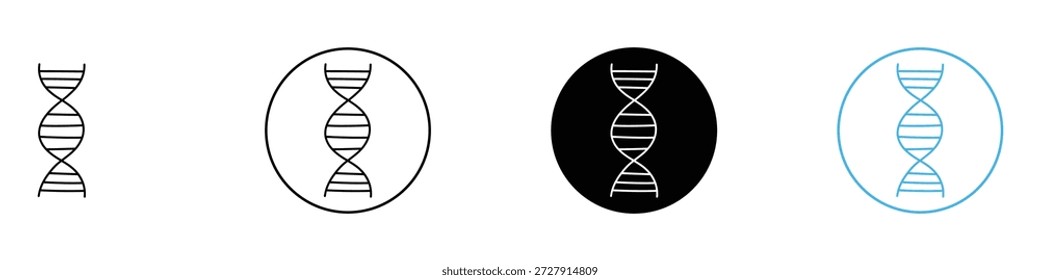 ícone DNA vetor. genética, ciência e símbolo de pesquisa biológica. ilustração vetorial.