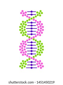 Dna icon vector. Dna vector graphic illustration.