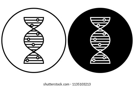 DNA icon. Vector illustration