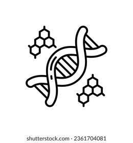 DNA icon in vector. Illustration