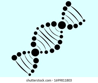 
dna icon vector illustration, black and white icon, flat illustration, eps10