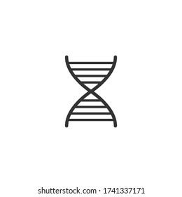 DNA icon. Vector illustration isolated on white