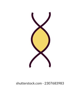 Dna Icon Vector Illustration. Dna Lineal Color Icon
