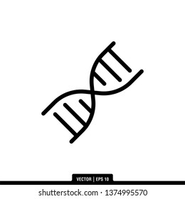 DNA Icon Vector Illustration Logo Template
