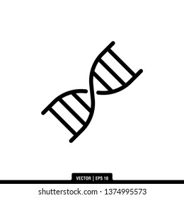 DNA Icon Vector Illustration Logo Template
