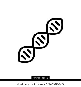 DNA Icon Vector Illustration Logo Template
