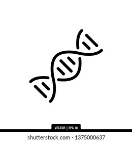 DNA Icon Vector Illustration Logo Template
