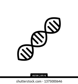 DNA Icon Vector Illustration Logo Template
