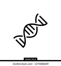 DNA Icon Vector Illustration Logo Template
