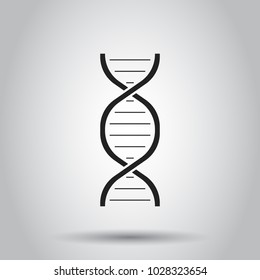 Dna icon. Vector illustration on isolated background. Business concept medecine molecule pictogram.