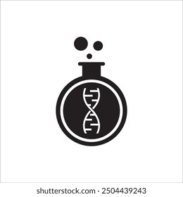 DNA ICON VECTOR ILLUSTRATION SYMBOL DESIGN