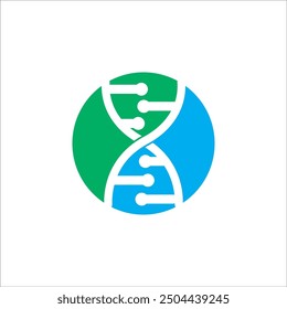 DISEÑO DE SÍMBOLO DE ILUSTRACIÓN VECTORIAL DE ICONO DE ADN