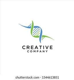 DNA icon vector. Line genetic symbol. chromosome logo icon vector template,  logo design inspiration