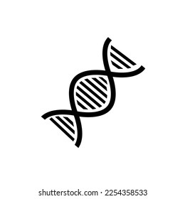 DNA icon vector. Line genetic symbol. Trendy flat biology outline ui sign design. Thin linear graphic pictogram for web site, mobile application.