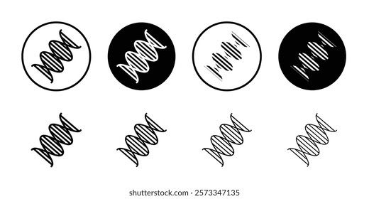 DNA icon vector line logo mark or symbol set collection outline style