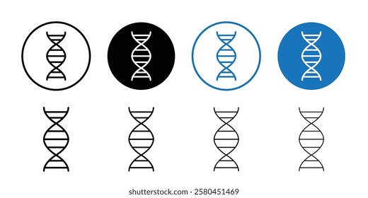 DNA icon Vector logo outline