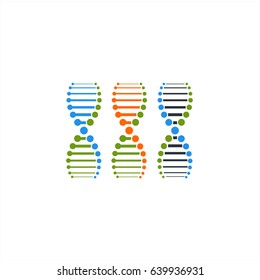 DNA icon vector logo stock