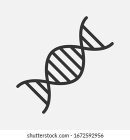 DNA icon vector. Modern simple flat dna sign isolated.