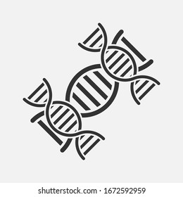 DNA icon vector. Modern simple flat dna sign isolated.
