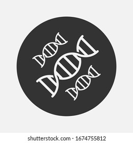 DNA icon vector. Modern simple flat dna sign isolated