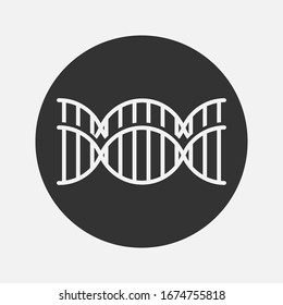 DNA icon vector. Modern simple flat dna sign isolated