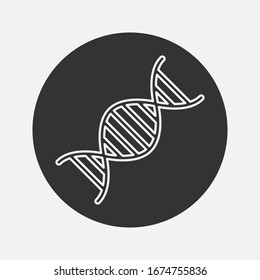 DNA-Icon-Vektorillustration. Modernes, einfaches Dna-Zeichen einzeln