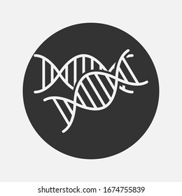 DNA icon vector. Modern simple flat dna sign isolated