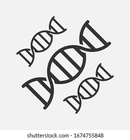 DNA icon vector. Modern simple flat dna sign isolated