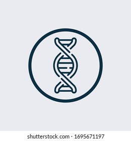 DNA icon vector. Modern simple flat life evolution sign isolated. Business, internet concept. Trendy vector biology gene symbol for website design, web. Logo chromosome illustration