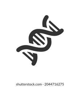 DNA icon vector. Modern simple flat life evolution sign isolated. Business, internet concept. Trendy vector biology gene symbol for website design, web. Logo chromosome illustration.