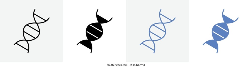 dna icon vector set use for web ui or app