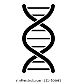 Dna Icon Vector Dna Symbol Black Stock Vector (Royalty Free) 2114106692