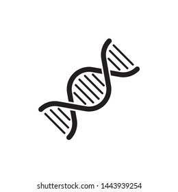 DNA icon vector symbol. on white background. eps10