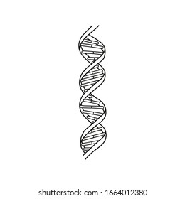 DNA icon vector. Trendy vector biology gene symbol for website design, web. Logo chromosome illustration.